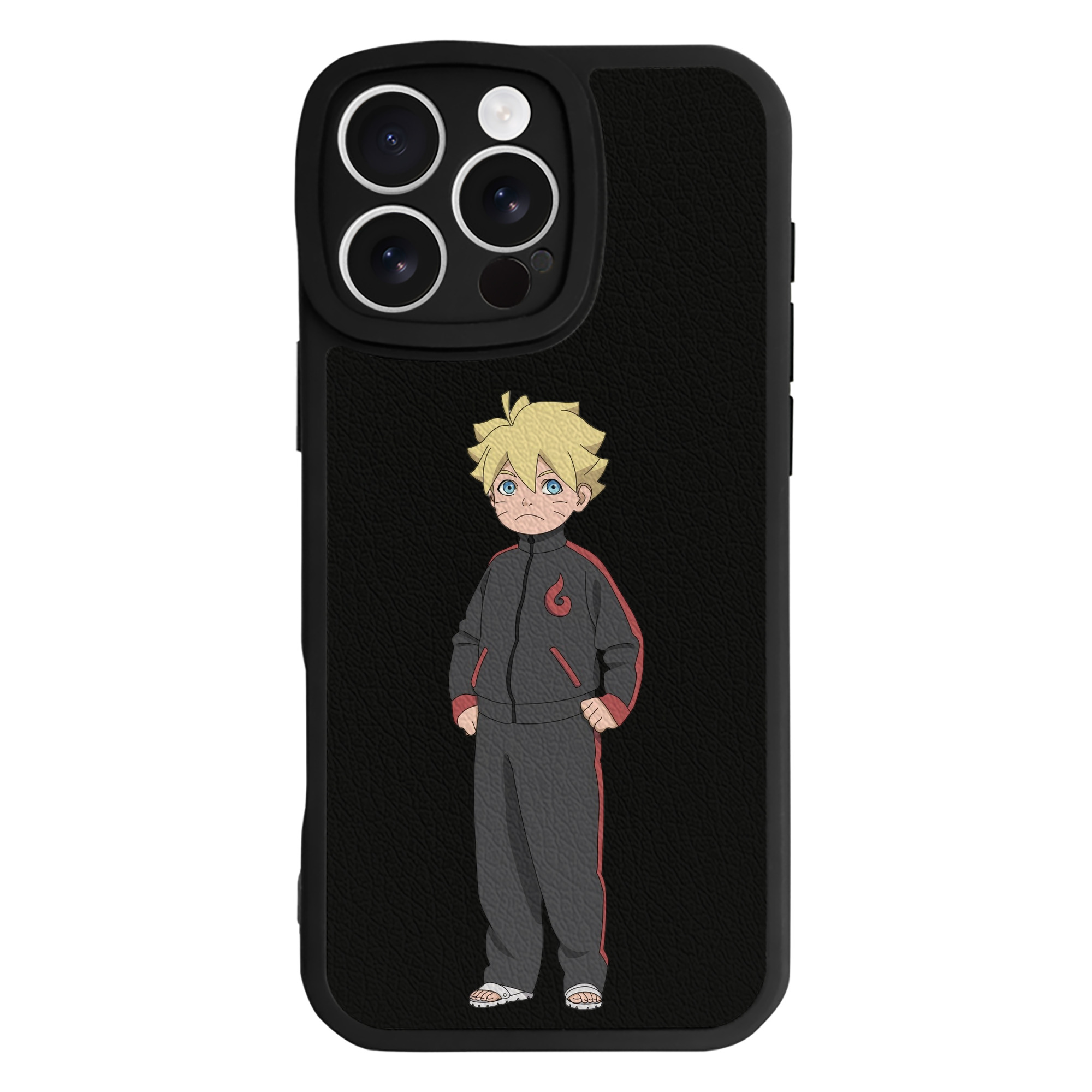 （画像用） NARUTO -ナルト- うずまき ボルト Uzumaki Boruto 【iPhone 16シリーズ対応】シリコンスマホケース（レザー調） 材質：シリコン